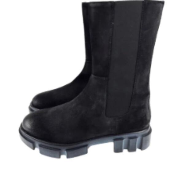 Free People "Brooks" Lug Sole Mid Rise Platform Chelsea Boots Size EU 39, US 8.5 - Picture 4 of 15